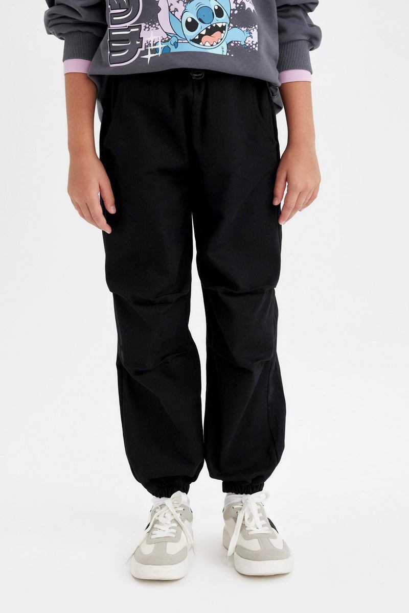 DeFacto Black Girl Girl Parachute Cotton Trousers Casual - Image 4